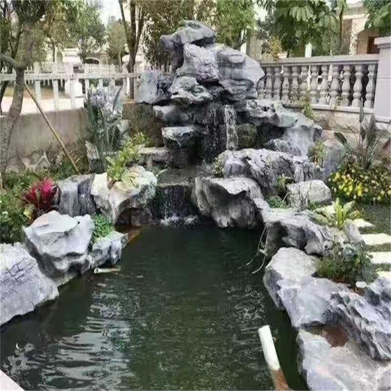 湛江庭院假山鱼池图片