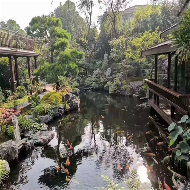 湛江庭院小型鱼池假山图片